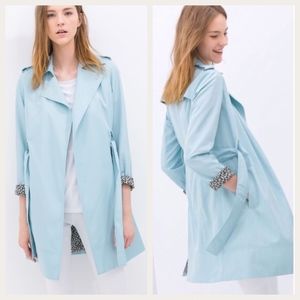 zara leopard raincoat